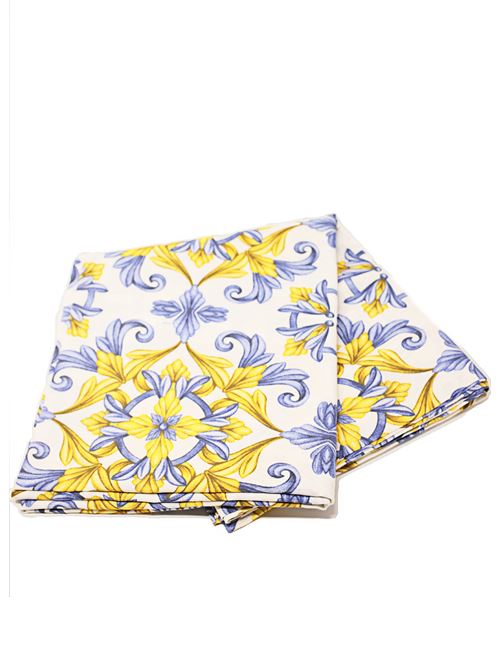 Tovaglia 6 posti con maioliche Capri Me | TOGRE1BLUGIALLO